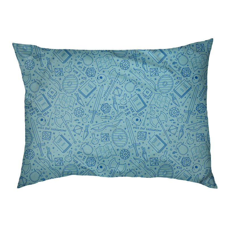 Coussin Byrge, Moyen (H 14 po x l 42,5 po x P 32,5 po), Bleu