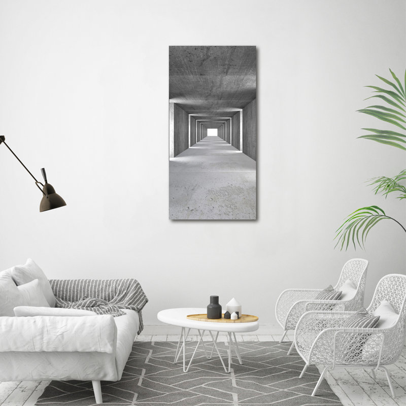 Concrete Tunnel - Wrapped Canvas Print