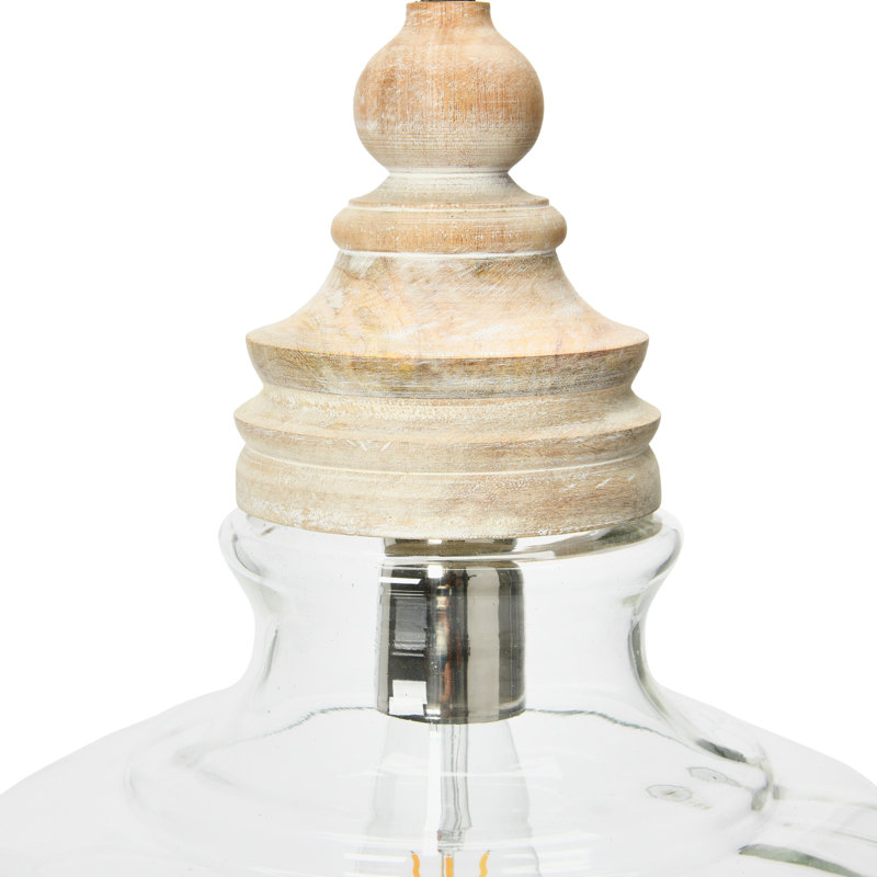 Distressed Mango Wood Ceiling Light, Bronze