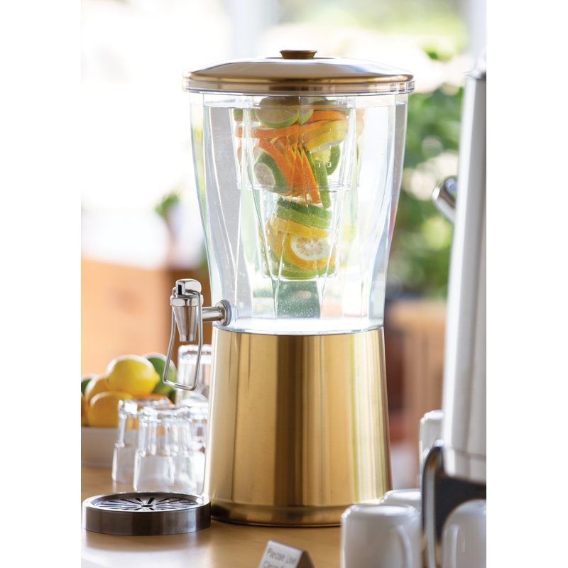 Stainless Steel 6" Beverage Dispenser Drip Tray, Gold