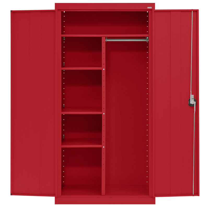 Armoire de rangement à 2 portes H 72 po x l 36 po x P 18 po Elite Series, Rouge