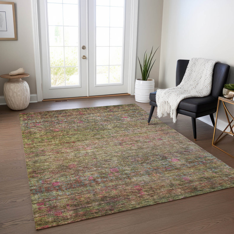 Tapis intérieur / extérieur vert Umbrea , 10 pi x 14 pi