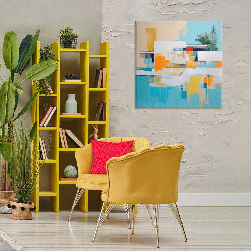 «Tropical Abode Abstraction Floater» par Irena Orlov, H 30 po x l 30 po x P 1,5 po