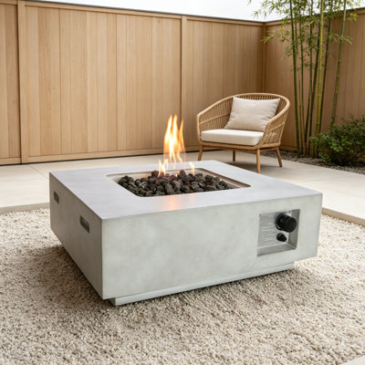 30 inch Fibre Reinforced Concrete Propane/Natural Gas Fire Pit Table