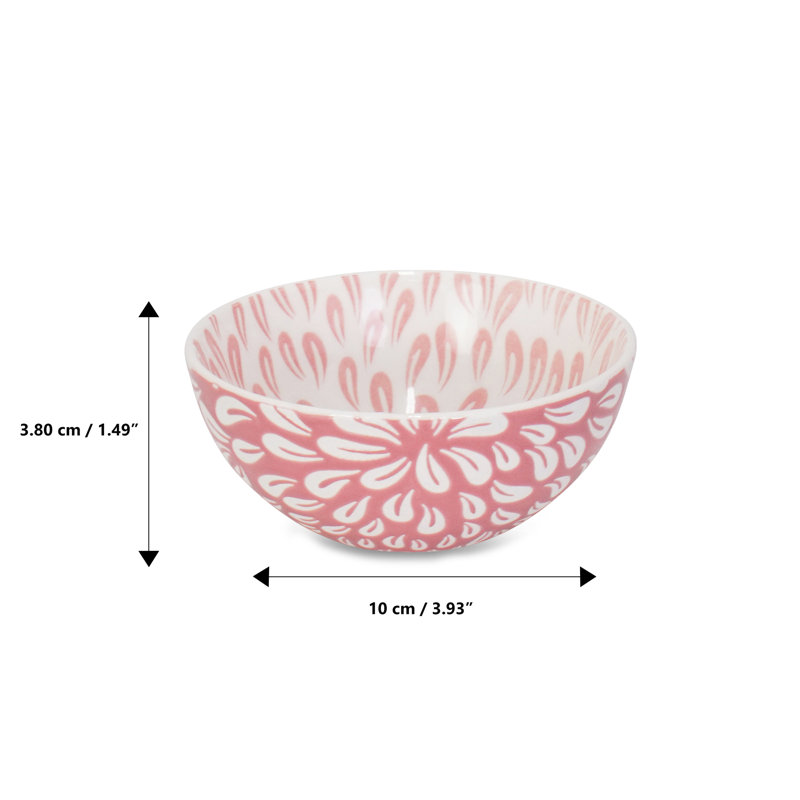 Bol en porcelaine 4 po Jardin, Rose