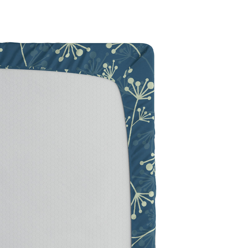 Microfiber Floral Fitted Sheet, Full Fitted Sheet