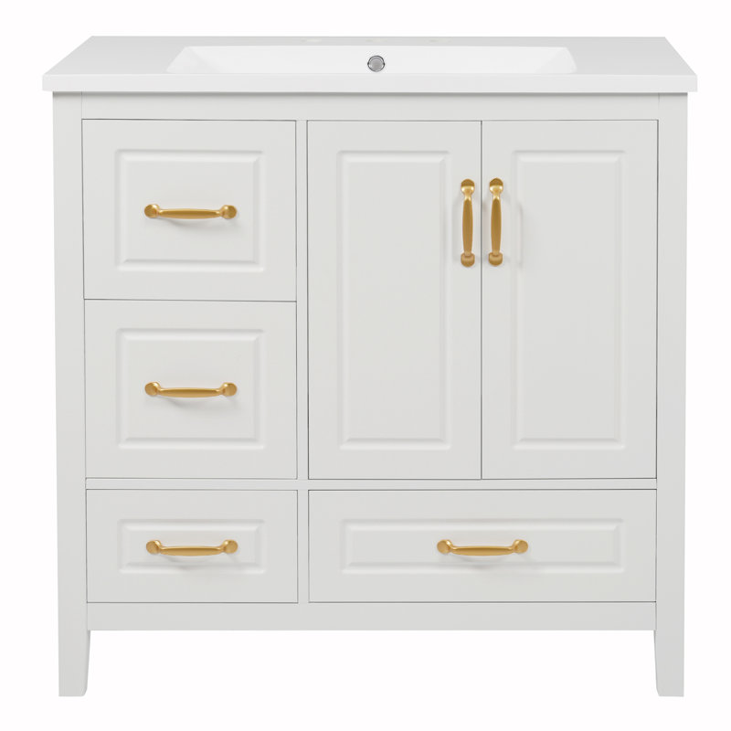 Meuble-lavabo 36 po avec lavabo, Blanc
