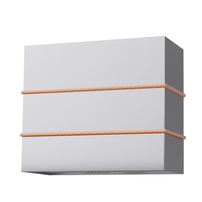 Hotte de cuisine murale Ak conduit 600 (ventilée) requise, Argent / cuivre
