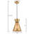 FILTER 1-light Dimmable Single Pendant Brass Finish