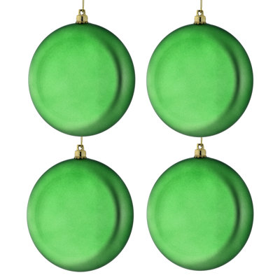 120mm Shatterproof Plastic Matt Round Disk Ornament