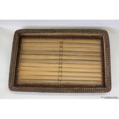 Plateau de service rectangulaire en bambou