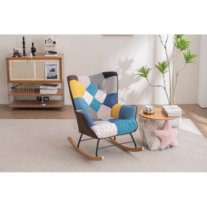 Chaise berçante rembourrée Lammons