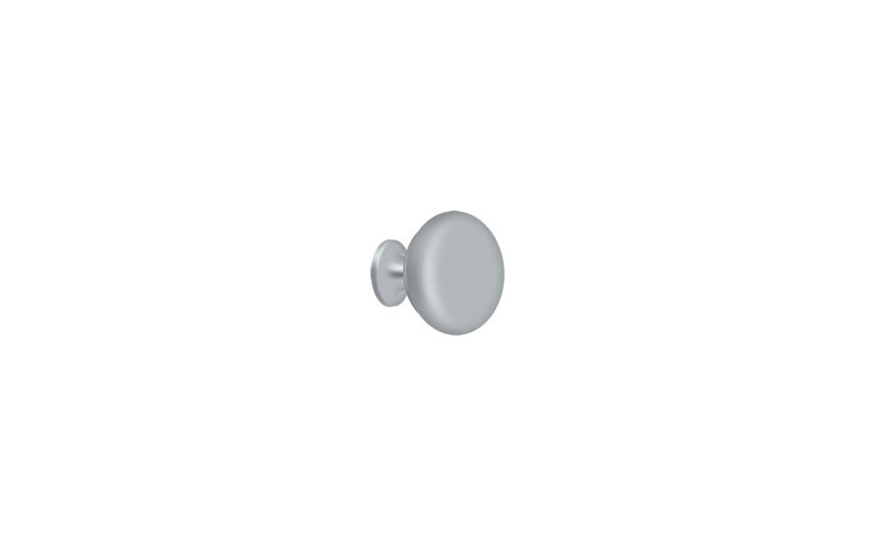 Mushroom Knob, Brushed Chrome