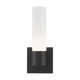Fulton Single Light Glass Steel Dimmable Armed Sconce