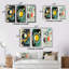 «Mid-century Retro Dimensions», 3 pièces sur toile-344857085-344857086