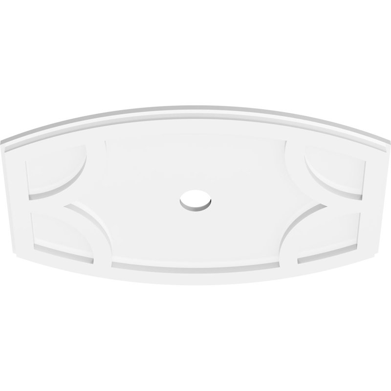 24"W x 16"H x 2"ID x 13"C x 1"P Kailey Architectural Grade PVC Contemporary Ceiling Medallion, 1" H x 24" W x 16" D