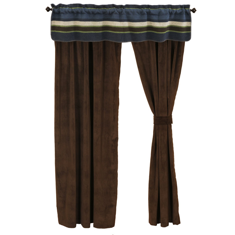 Wooded River Lapis Valley - Drape Set - (2 panels/2 tiebacks)