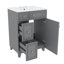 Meuble-lavabo 24 po avec lavabo en céramique et 2 tiroirs, meuble-lavabo autoportant résistant à l'eau avec 1 porte à fermeture en douceur-515432780