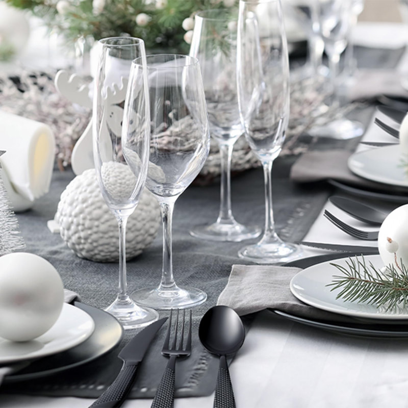 ClassicLiving Blethyn 20 Piece Stainless Steel Cutlery Set , Service for 4, Black