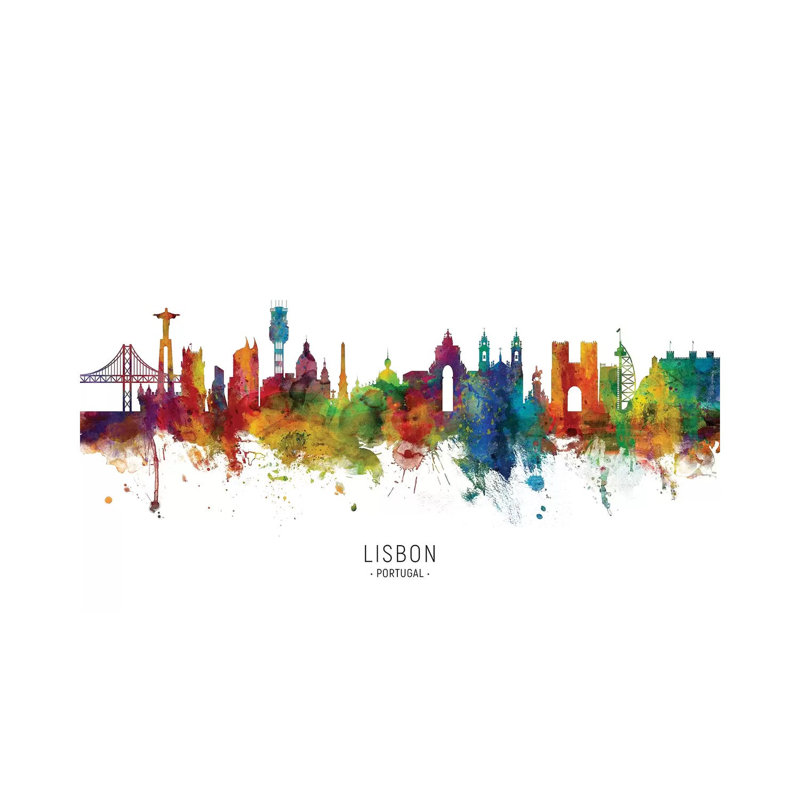 Lisbon Portugal Skyline by Michael Tompsett - Wrapped Canvas Print, 66.04 cm H x 45.72 cm W x 3.175 cm D