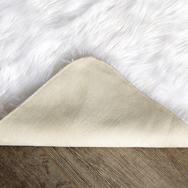 Polyester Solid Colour Shag 91.4cm X 152.4cm Area Rug