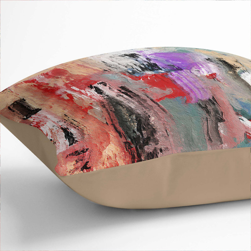 Abstract Square Throw Cushion, Stone, 40 x 40 cm