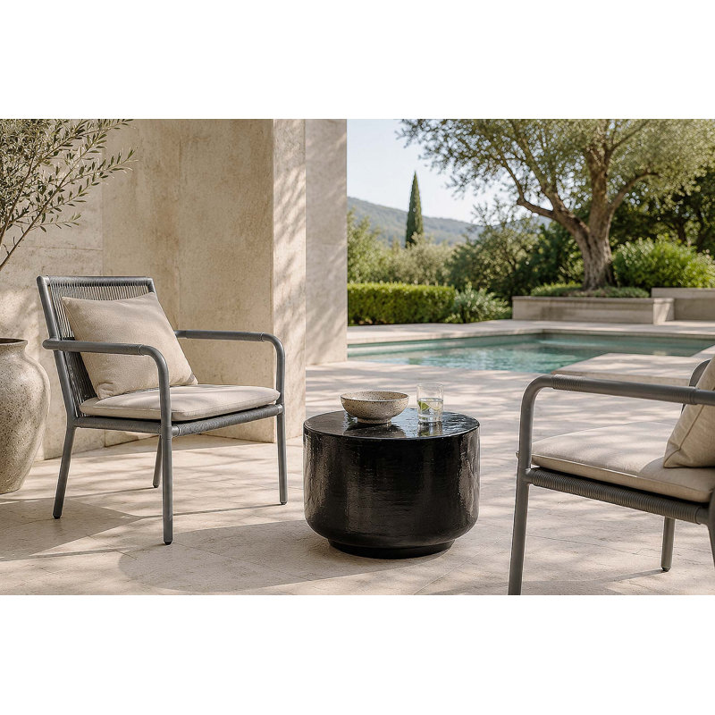 Table d'appoint Provence Signature Serenity, Jet, Charbon