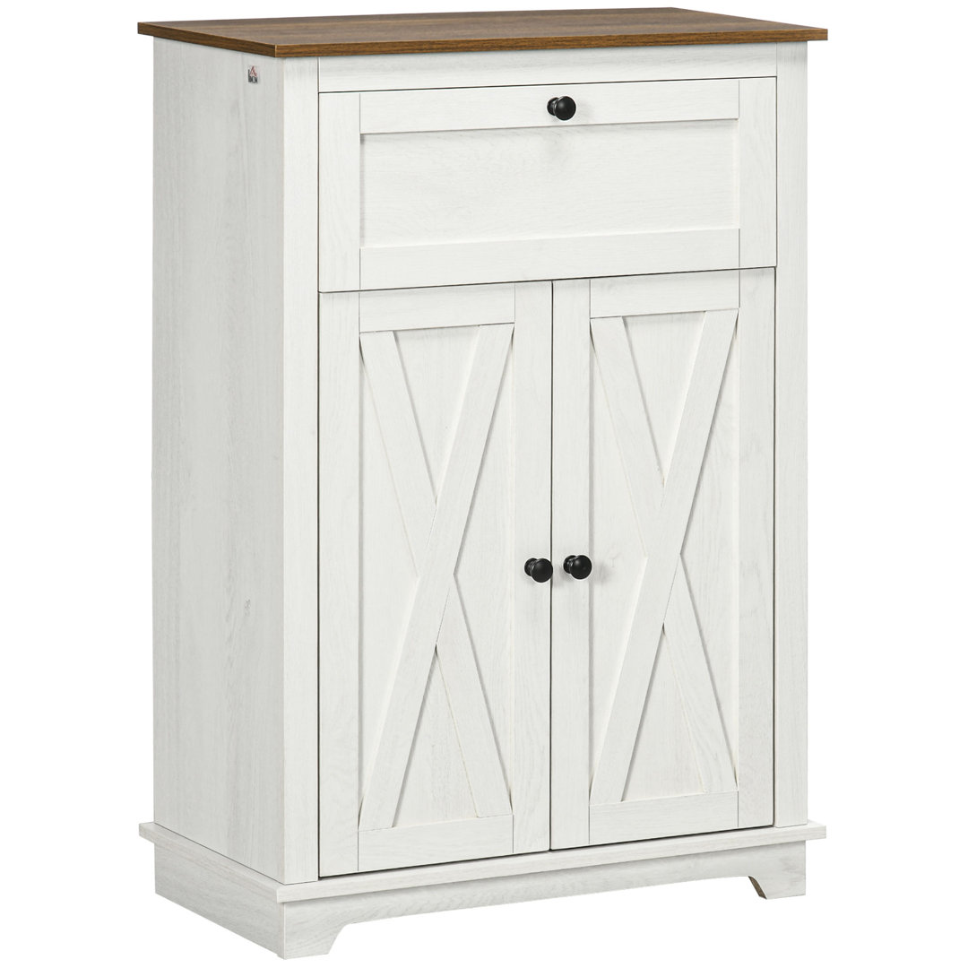 Kirills Farmhouse Barn Door Accent Cabinet, Kitchen Sideboard Storage Cabinet with Double Doors Gracie Oaks