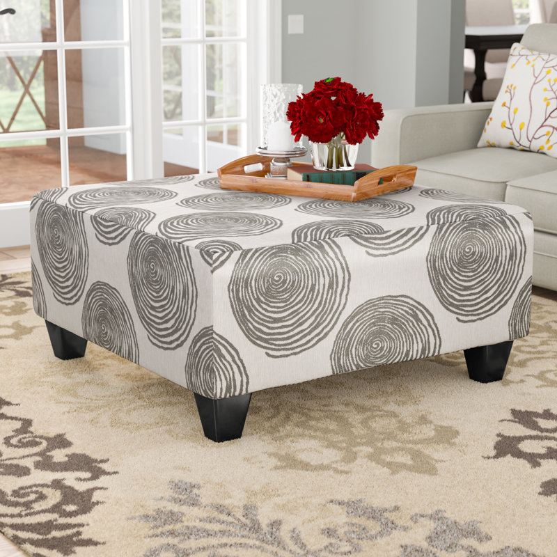 Adaley Upholstered Ottoman, Gray