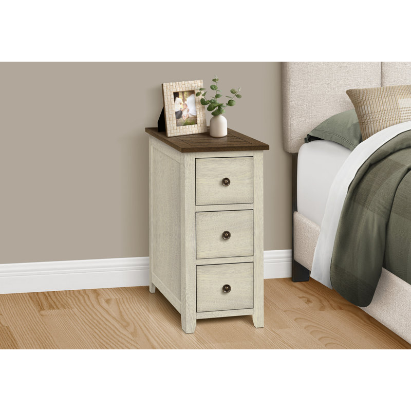 Table de bout Solanus, Brun / Blanc