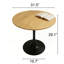 Table ronde, table de salle à manger moderne de 31,5 po, table de salle à manger, plateau en panneau de fibres à densité moyenne et base tulipe en acier, table de cuisine, table basse Mid-Century pour le salon, table de salle à manger ovale-1872374866