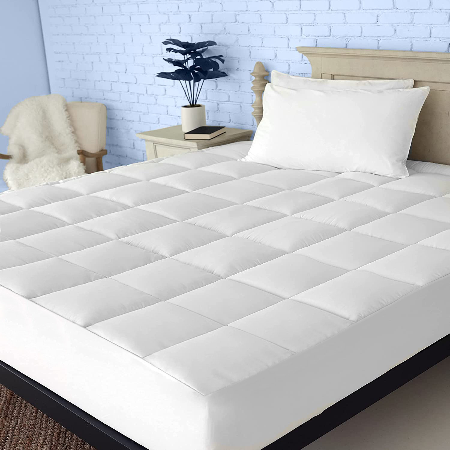 Quilted Cotton Mattress Pad - Heavenly Loft Mattress Topper