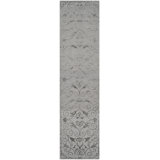Tibetan Hand-Knotted Silk/Wool Gray Area Rug
