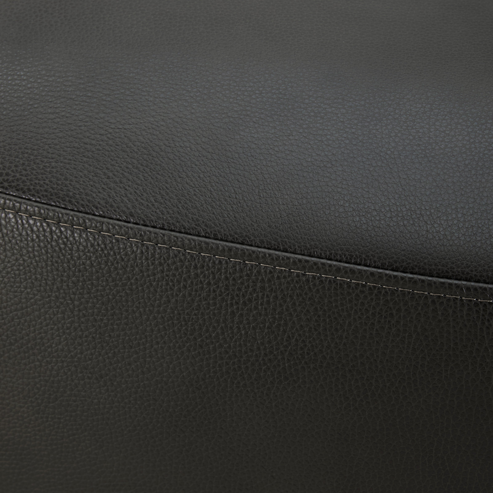 Adna 44" Genuine Leather Ottoman, Impression Dark Grey Top Grain Leather
