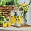 Ensemble de 4 carafes en verre avec couvercle carafe à boisson en verre transparent 1 litre pour bar brunch Mimosa