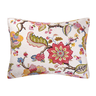 Celine Pink Floral Cotton Standard Sham