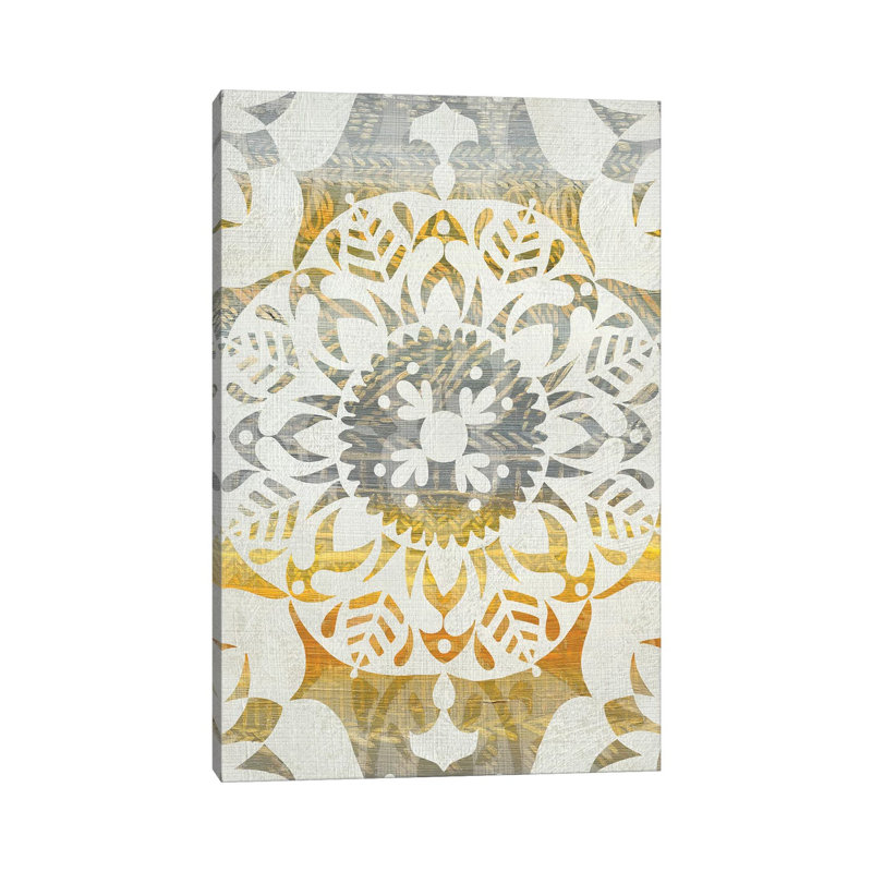 Tapestry Rosette II by Chariklia Zarris - Wrapped Canvas Gallery-Wrapped Canvas Giclée, 30.48cm H x 20.32cm W