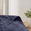 Ensemble de couvre-lit double / grand bleu marine 3 pièces - Tissu en microfibre, rembourrage, lavable à la machine, style romantique style sud-ouest-126012462-126012466