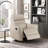 Luxurious Swivel Glider Reclining Chair With Plush Comfort And Taupe Leather Upholstery For Living Room Relaxation-51729444