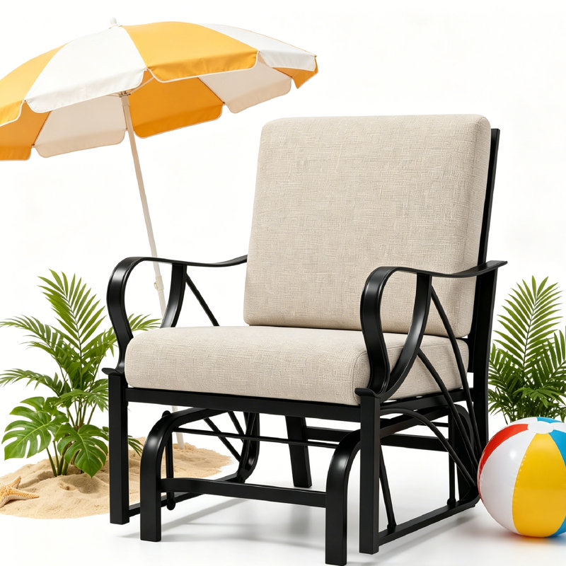 Outdoor Lounge Chair, Beige