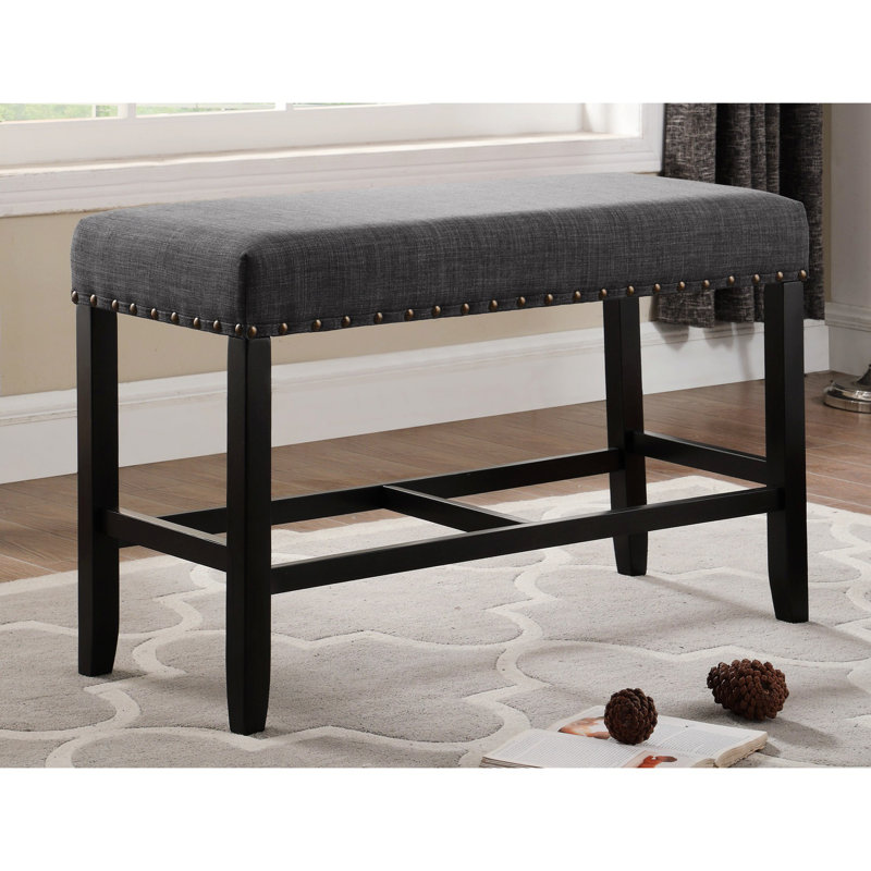 Counter Height Dining Bench, Grey