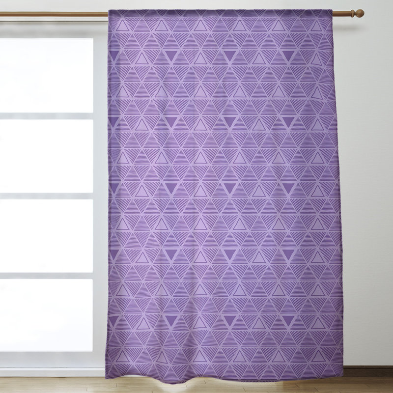 Jordao Room Darkening Curtain Single Panel, Purple