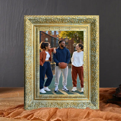 Cadre photo mural 5 pièces x 7 "or antique 5" pour la décoration intérieure