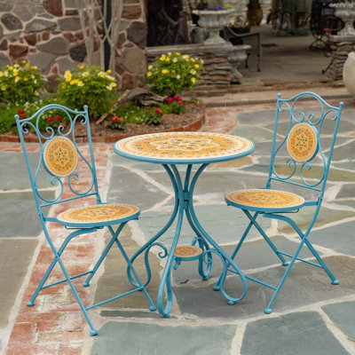 Atrani Three Piece Round Diara Bistro Set