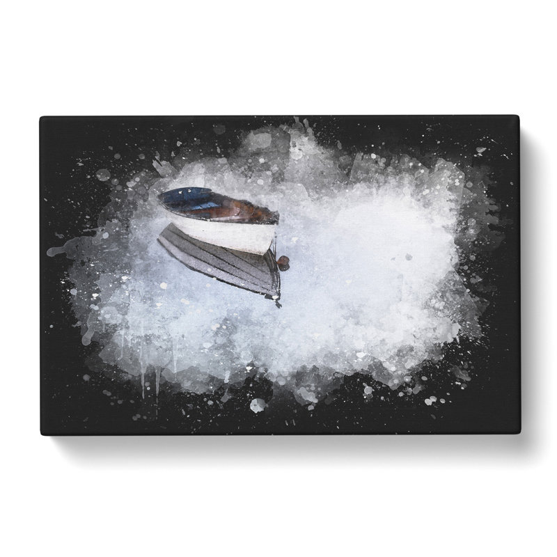 Reflection Of A Boat - Wrapped Canvas Painting, 40cm H x 60cm W x 3cm D