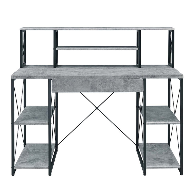 Bureau Amiel, faux béton et finition noire