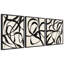 «Black Twist 1,3 and 4», ensemble d'art sur toile encadré par Alicia Bock