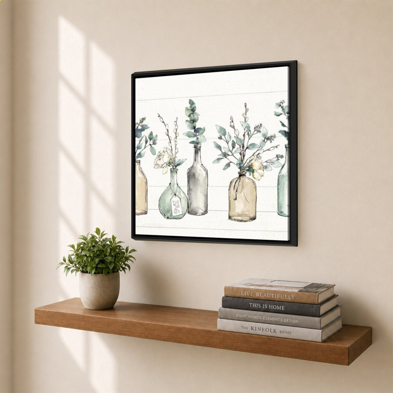 «Modern Farmhouse I 2» par Anne Tavoletti - Impression sur toile, H 34 po x l 34 po, Noir