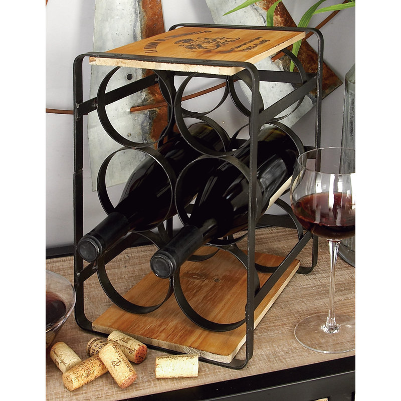 Beom 6 Bottle Solid Wood Tabletop Wine Bottle Rack in
