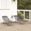 vidaXL Folding Sun Lounger Folding Textilene Outdoor Chair Garden Recliner-1231227696